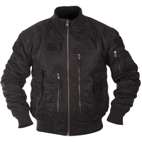 Mil-Tec US Tactical Flieger, Textiljacke - schwarz, XXL