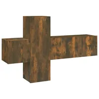 VidaXL 3-tlg. TV-Schrank-Set Räuchereiche Holzwerkstoff - Braun