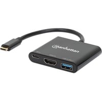 Manhattan USB-C to HDMI 3-in-1 Docking Converter with Power