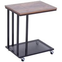 Homcom Beistelltisch C-Form Rollwagen Servierwagen Laptoptisch Sofatisch Beistelltisch Nachttisch