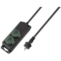 Sygonix SY-5145338 Steckdosenleiste Schwarz, Grün Schutzkontakt 1 St.