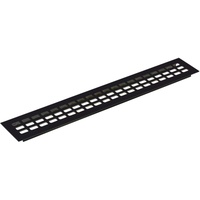 Vasalat Lüftungsgitter 400x80 mm, Aluminium schwarz elox.