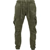 URBAN CLASSICS Camo Cargo Jogging Pants in olive Größe