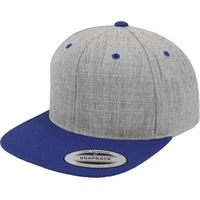 Flexfit Classic Snapback 2-Tone Cap Kappe, Heather Grey/Royal, One