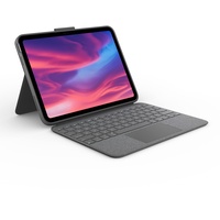 Logitech Combo Touch Tablet-Tastatur für iPad 10 2022 grau