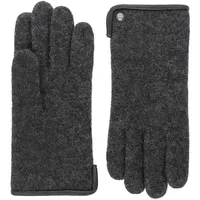 Roeckl Handschuhe Herren Strick Leder-Paspel Anthracite Größe 9,5