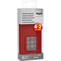Sigel C5 Strong Magnete silber, Metall 1,0 x 1,0