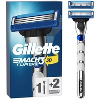 Gillette Gillette, Mach3 Turbo 3D Razor handle + 2