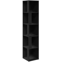 VidaXL Eckregal Schwarz 33x33x164,5 cm Holzwerkstoff