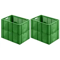 Proregal 4x Eurobehälter Obst- und Gemüsekasten | HxBxT 27,4x40x60cm