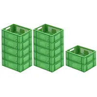 Proregal 12x Eurobehälter Obst- und Gemüsekasten | HxBxT 14,2x30x40cm