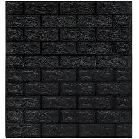 VidaXL 3D Tapete Ziegelstein Selbstklebend 10 Stk. Schwarz
