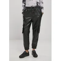 URBAN CLASSICS Faux Leather Cargohose Black L