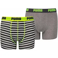 Puma BASIC BOXER Printed Stripes 2P in Fluo Yellow/Grey,