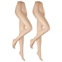 Hudson Damen Feinstrumpfhose Simply Shine 15 2-Pack transparent schimmernd