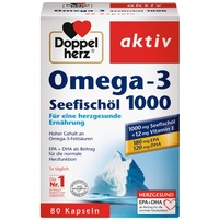 Doppelherz Aktiv Omega-3 Seefischöl 1000 Kapseln 80 St.