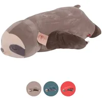 UNUS Faultier Kissen, 75 cm, Grau, Seitenschläferkissen weich und