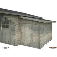 Palmako Anbauschuppen 3,1 m2 - 28 mm Grau