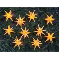 GURU-SHOP Sternenkette, Lichterkette mit 10x LED Adventsstern, Außenstern, Weihnachtsstern