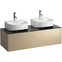 Laufen Sonar Schubladenelement/Sideboard H4054540341401, 117,5x34x45,5cm, Ausschnitt links/rechts, Gold/Nero Marquina