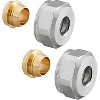 OVENTROP Klemmringverschraubung OFIX 1016865 für CU-Rohr 18mm, 2 Stück