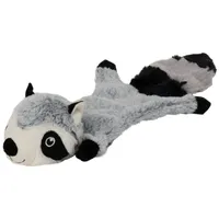 Dehner Wild Nature Hundespielzeug Flat Racoon, Grau, Schwarz