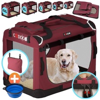 Cadoca® Hundebox Dunkelrot XL 82x58x58cm