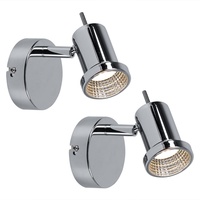 ETC Shop Wandstrahler verstellbar LED Wandleuchte Chrom Spotleuchte Bettlampe