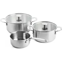 KitchenAid Stainless Steel 5-teiliges Kochgeschirr-Set, 3-lagige Antihaftbeschichtung, induktionsgeeignet, backofenfest,