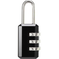 Sygonix SY-5044452 Vorhängeschloss 22 mm Schwarz Zahlenschloss