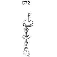 Pressalit Universalscharnier D72999 Edelstahl, für WC-Sitz Calmo, mit lift-off,