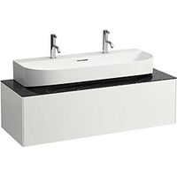 Laufen Sonar Schubladenelement/Sideboard H4054610341431 117,5x34x45,5cm, Ausschnitt Mitte, Aufsatzwaschtisch, Weiß