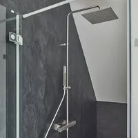Herzbach Living Spa Aufputz-Duschsystem mit Thermostat, 36.988250.2.01,