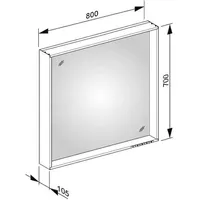 Keuco X-Line Lichtspiegel 33297292503 800x700x105mm, 33 Watt, inox