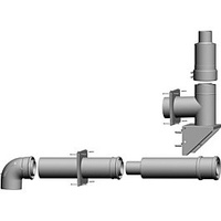 WOLF-Garten Wolf Anschluss-Set DN80/125 - C53x DN80/125 an der