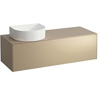 Laufen Sonar Schubladenelement/Sideboard H4054220340401, 117,5x34x45,5cm, Ausschnitt links, Gold