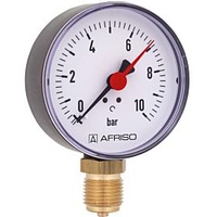 Afriso Manometer 0-6 bar, senkrecht 63563 Gehäuse 80mm Durchmesser,