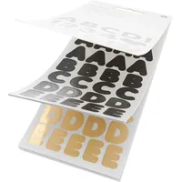 Rico Design Stickerblock Alphabet Schwarz Gold 16 Blatt