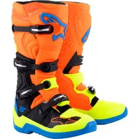 Alpinestars Tech 5 Stiefel - Neon-Orange/Blau/Neon-Gelb / 12 US