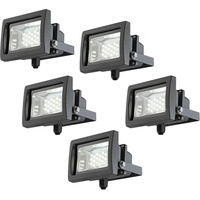 ETC Shop LED Baustrahler Flutlicht Außenleuchte Wandstrahler, Aluminium Glas