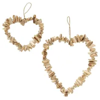 Boltze B./2 2tlg Set Deko-Anhänger Daike aus Holz -
