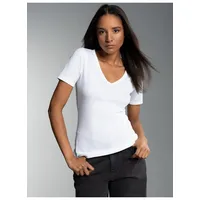 TRIGEMA Damen, V-Shirt aus Baumwolle/Elastan