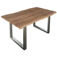 Möbelliebling Esstisch Baumkante massiv Akazie stone 180 x 90