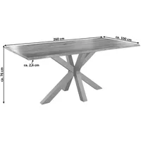 Ab:stil.art.moebel Esstisch 260 x 76 x 100 cm beige