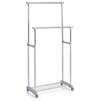 Zeller Present Kleiderständer, auf Rollen, höhenverstellbar 93,5-170 cm silberfarben