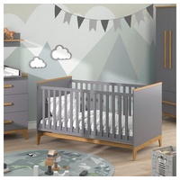 VitaliSpa Gitterbett Malia, 70x140 cm Grau/Eiche - Grau