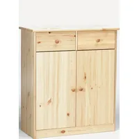 Erst-Holz Kommode Sideboard Anrichte Kiefer massiv 2 Türen 2