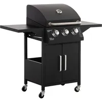 Outsunny Gasgrill BBQ mit 3 Brennern 3 kw mobiler