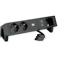 Bachmann Steckdosenleiste DESK2 0,20 m Schwarz 2 St.