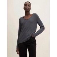 Tom Tailor Front Logo Coin Pullover Mit V-ausschnitt Evident